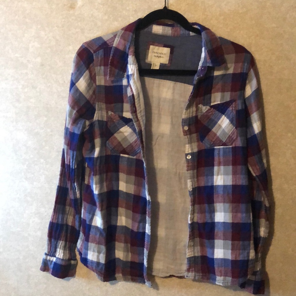Red white and blue flannel